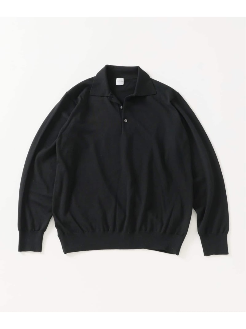 14ゲージ ウール ニットポロシャツ EDIFICE エディフィス トップス ニット ピンク ブラック グレー【送料無料】[Rakuten Fashion]