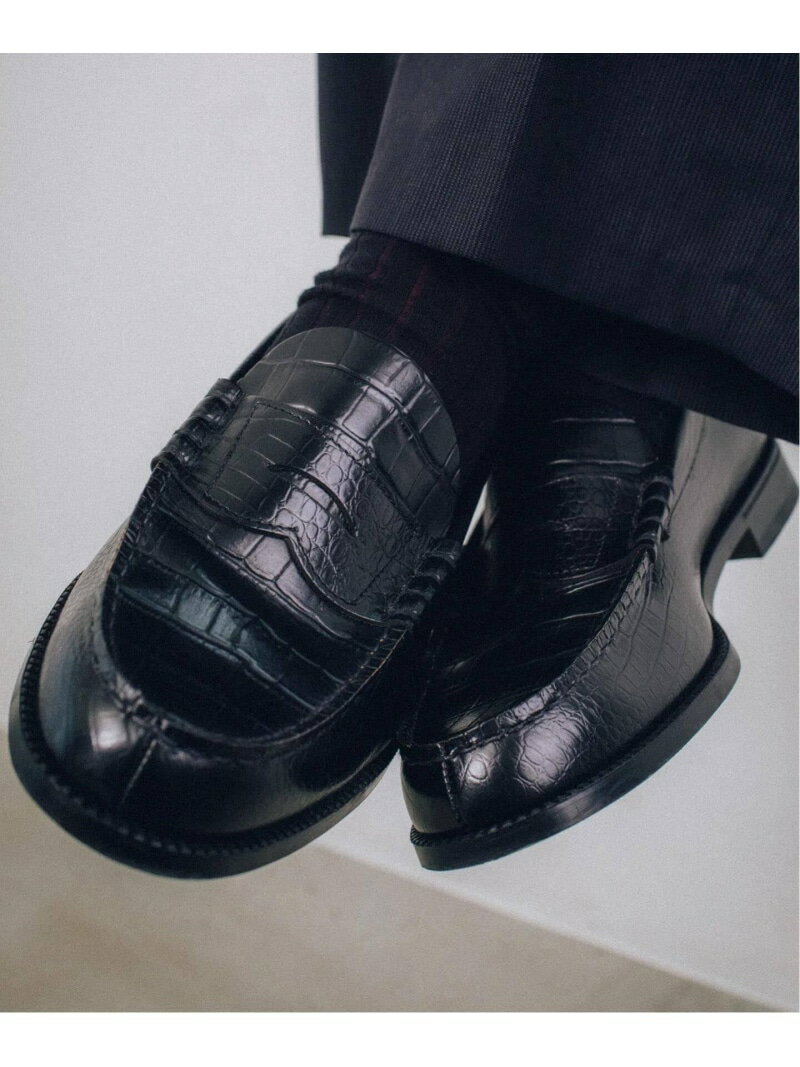 The Kenford Fineshoes EMBOSSED LOAFERS / BLACK CROCODI 417 EDIFICE フォーワンセブン エディフィス シューズ・靴 その他のシューズ・靴 ブラック【送料無料】[Rakuten Fashion]