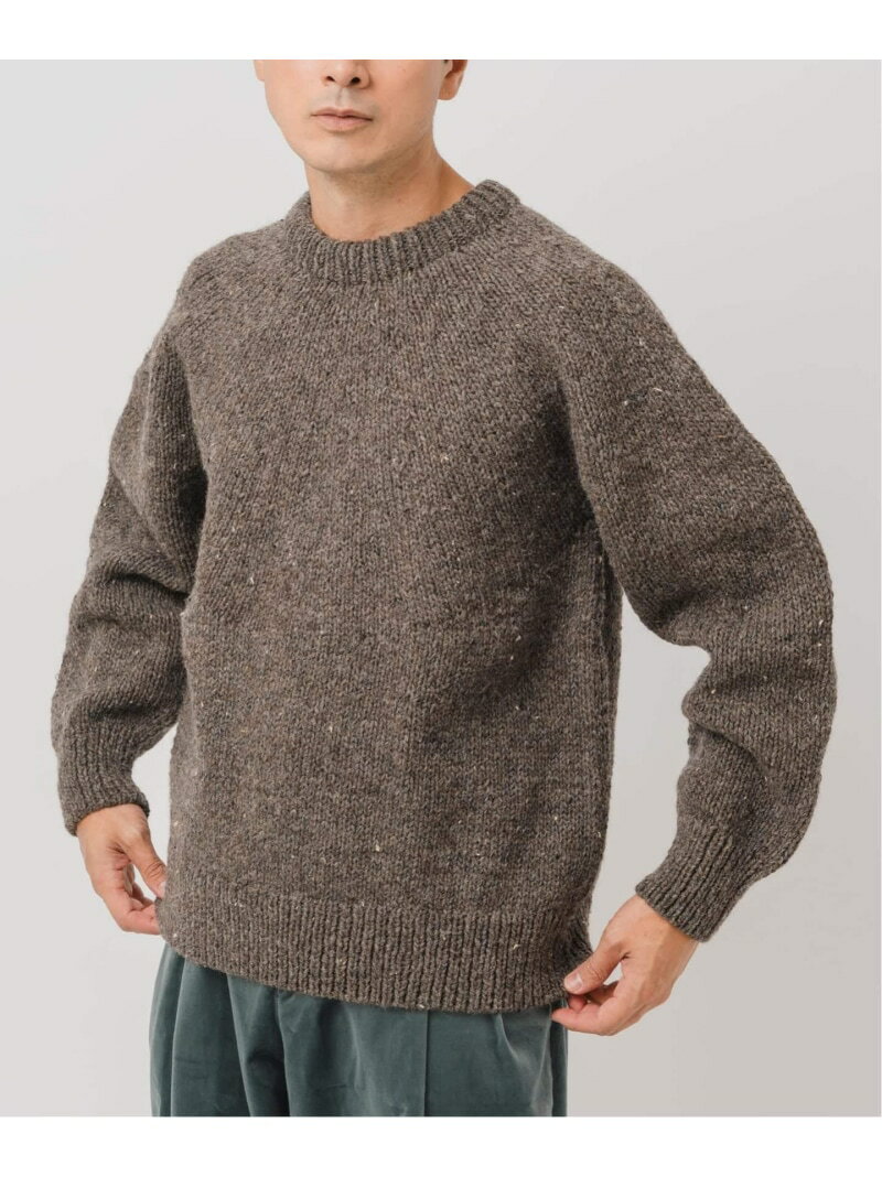 E. アルパカ ネップ ハンドニット EDIFICE エディフィス トップス ニット ベージュ ブラック グレー【送料無料】[Rakuten Fashion]