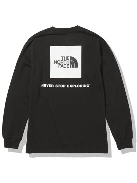 《予約》【THE NORTH FACE / ザ ノースフェイス】 L/S BACK SQUARE LOGO TEE 417 EDIFICE フォーワンセブン エディフィス カットソー Tシャツ ブラック カーキ【先行予約】*【送料無料】[Rakuten Fashion]