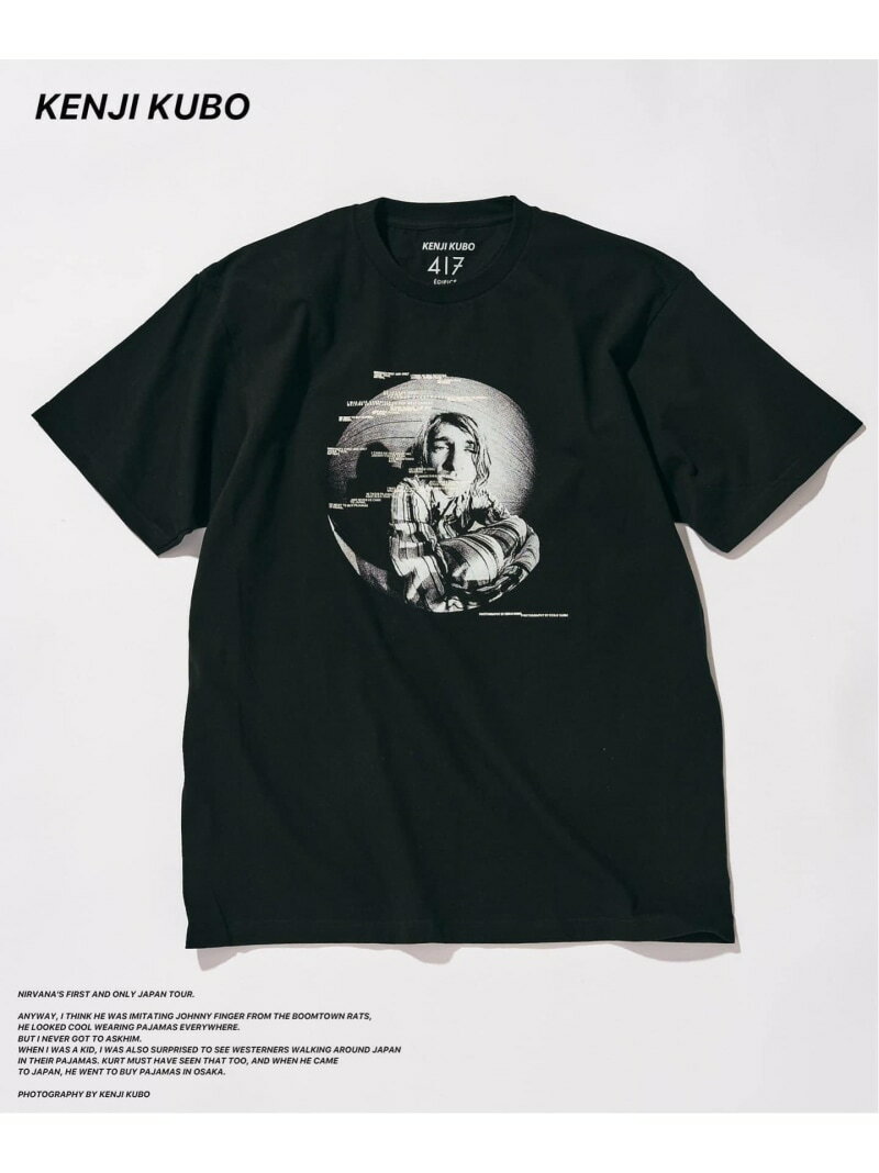 KENJI KUBO PHOTO Tシャツ 417 EDIFICE フォーワンセブン エディフィス トップス カットソー・Tシャツ ブラック ホワイト【送料無料】[Rakuten Fashion]