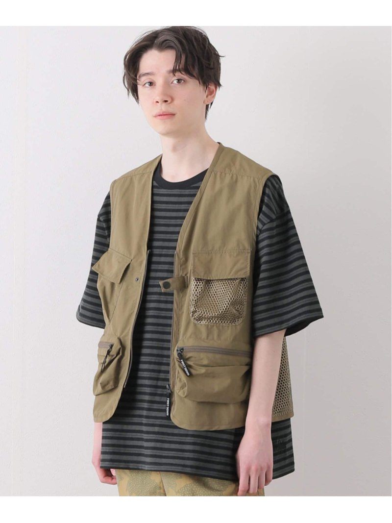 【SALE／40%OFF】【FIRSTDOWN / ファーストダウン】RIVER VEST SUPPLEX 417 EDIFICE フォーワンセブン エディフィス コート/ジャケット コート/ジャケットその他 カーキ ブラック【RBA_E】【送料無料】[Rakuten Fashion]