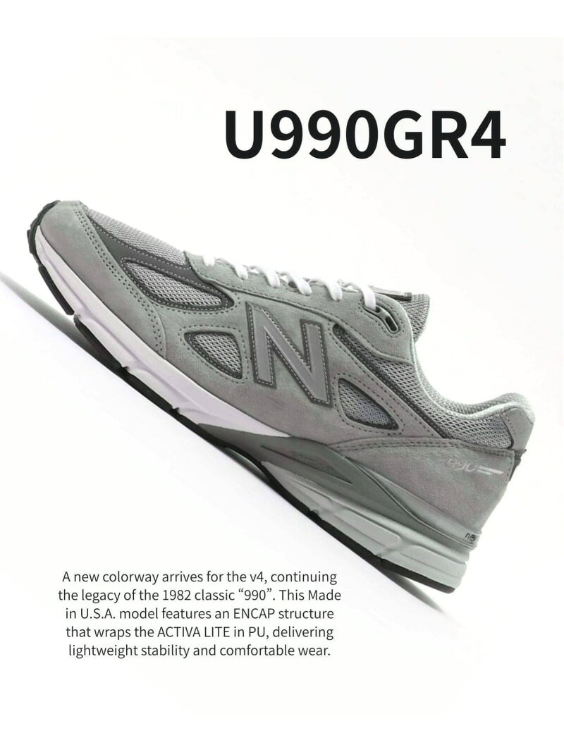 New Balance / ニューバランス U990GR4 417 EDIFICE フォーワンセブン エディフィス シューズ・靴 スニーカー グレー【送料無料】[Rakuten Fashion]