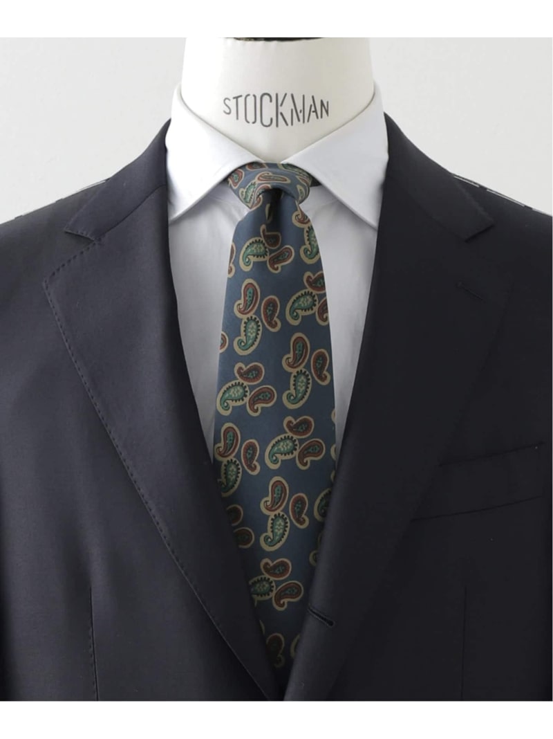 BLECK(ブレック) 別注 Paisley タイ EDIFICE エディフィス スーツ・フォーマル ネクタイ・蝶ネクタイ ネイビー グレー ワインレッド【送料無料】[Rakuten Fashion]