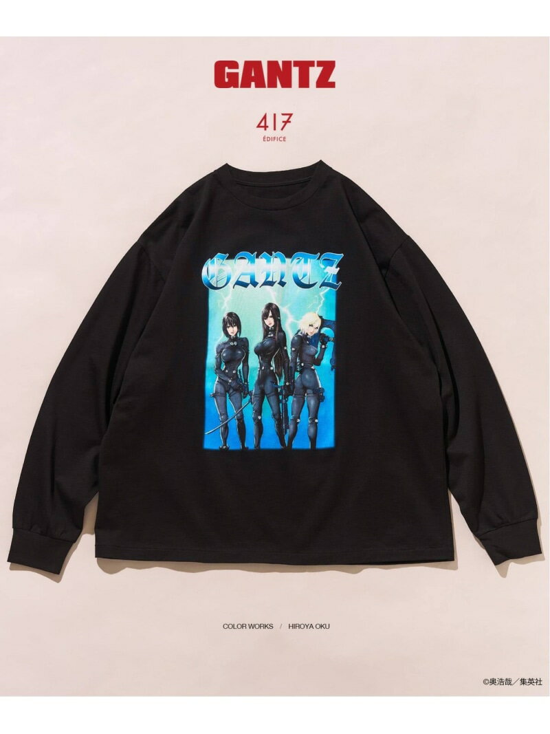 《追加》GANTZ / ガンツ 417別注 COLORWORKS L/S Tシャツ 417 EDIFICE フォーワンセブン エディフィス トップス カットソー・Tシャツ ブラック ホワイト【先行予約】*【送料無料】[Rakuten Fashion]