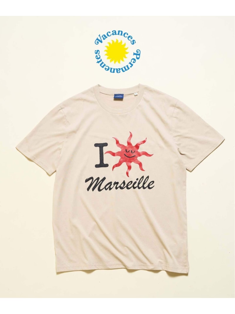 VACANCE PERMANENTES * 417 I LOVE MARSEILLE Tshirt 417 EDIFICE フォーワンセブン エディフィス トップス カットソー・Tシャツ ベージュ グリーン ホワイト ブラック