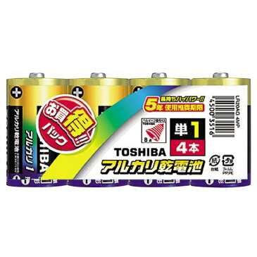 東芝 単1形アルカリ乾電池 4本入り アルカリ1 LR20AG4MP [LR20AG4MP]