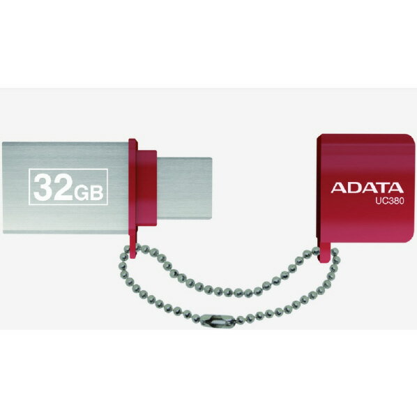 A-DATA UC380 USB3．2 Gen1 Type-C/A デュアル 32GB e angle select レッド AUC380-32GREES [AUC38032GREES]