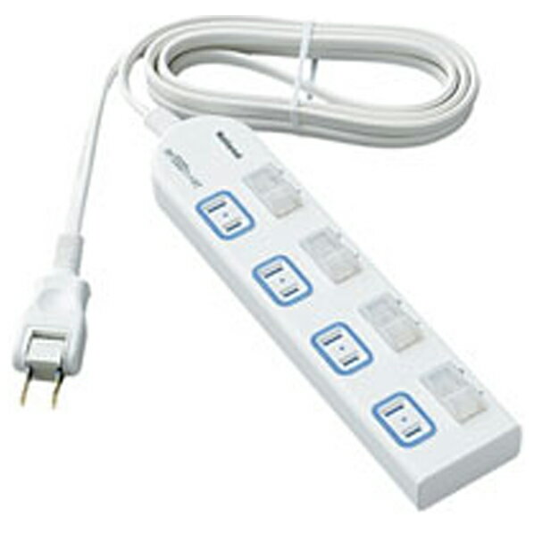 パナソニック 2m ザ・タップ 4コ口 ホワイト WHA25244WP [WHA25244WP]【BLKP】