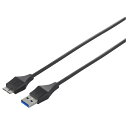 BUFFALO USB3.0スリムケーブル(A to microB 1m) ブラック BSUAMBSU310BK BSUAMBSU310BK 【AMUP】