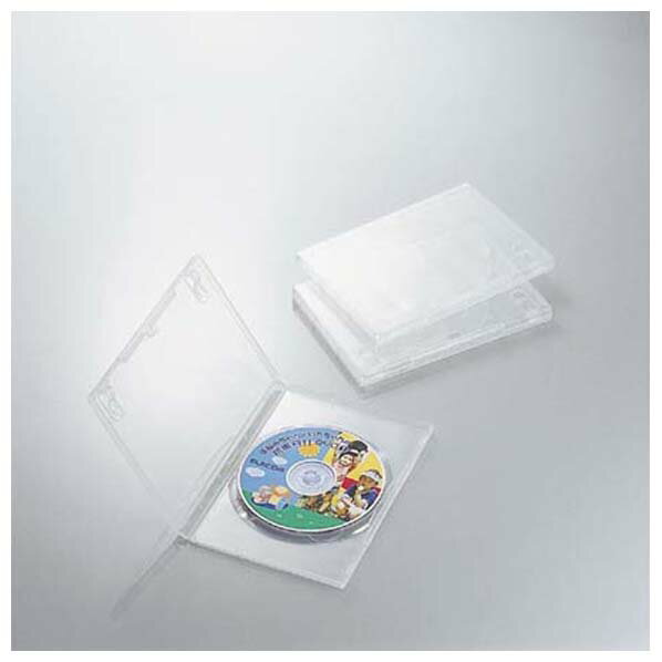 エレコム DVDトールケース スリムミニ CCD-DVD01CR [CCDDVD01CR]
