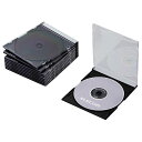 エレコム Blu-ray/DVD/CDケース(スリム/PS/1枚収納) 10パック CCD-JSCS10シリーズ ブラック CCD-JSCS10BK [CCDJSCS10BK]