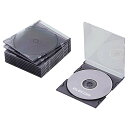 エレコム Blu-ray/DVD/CDケース(スリム/PS/1枚収納) 10パック CCD-JSCS10シリーズ クリアブラック CCD-JSCS10CBK 