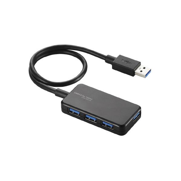 エレコム 4ポートUSB3．0ハブ ブラック U3H-A411BBK [U3HA411BBK]