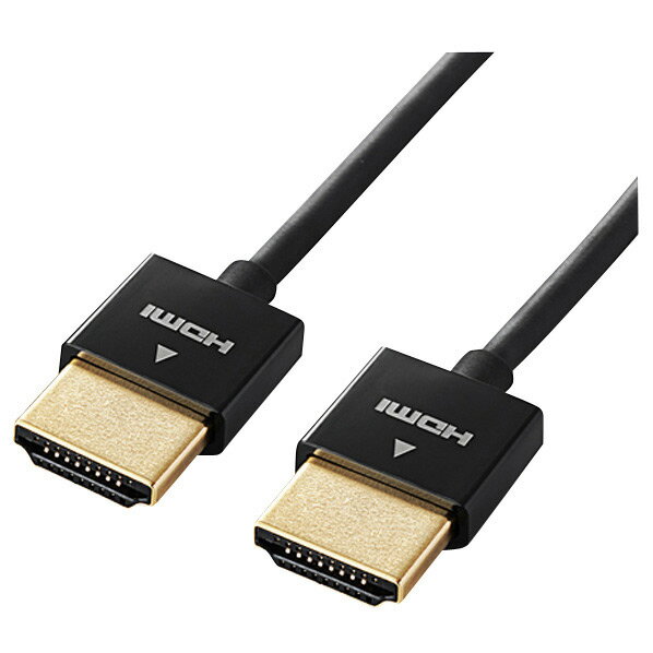 エレコム スーパースリムイーサネット対応HDMIケーブル(タイプA-タイプA・1．0m) ブラック CAC-HD14SS10BK [CACHD14SS10BK]【JYMP】