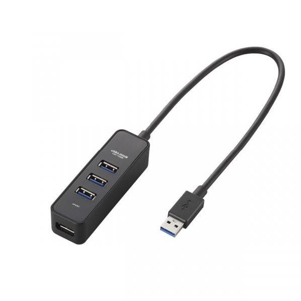 エレコム マグネット付き4ポートUSB3．0ハブ ブラック U3H-T405BBK [U3HT405BBK]