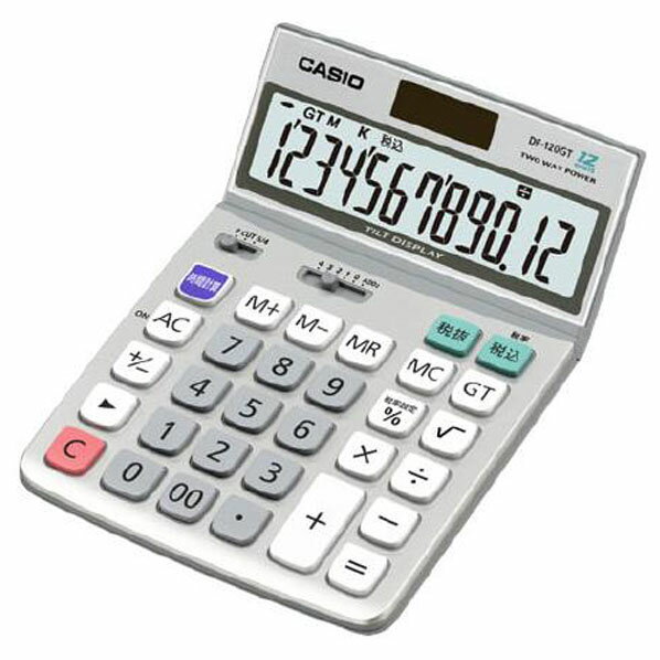 カシオ 特大表示電卓 12桁 マルチ換算タイプ DF-120GTN [DF120GTN]【MYMP】