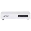 BUFFALO 10/100Mbps対応スイッチングHub 金属筐体/電源内蔵モデル(5ポート) ホワイト LSW4-TX-5NS/WHD [LSW4TX5NSWHD]【AMUP】