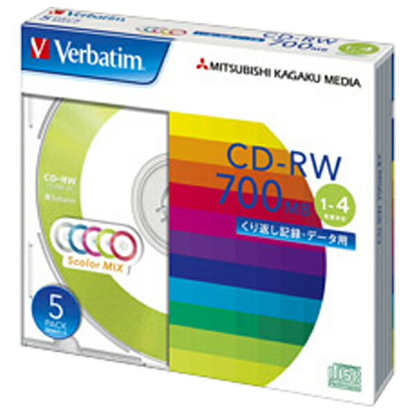 Verbatim データ用CD-RW 700MB 1-4倍速 5mm