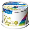 [Verbatim データ用CD-R 700MB 48倍速対応 インクジェットプリンタ対応 50枚入り SR80FP50V2] の商品説明●フタロシアニン色素により安定した耐久性を実現。●対応インクジェットプリンタでレーベル印刷可能。[Verbatim データ用CD-R 700MB 48倍速対応 インクジェットプリンタ対応 50枚入り SR80FP50V2]のスペック●用途:データ用●記憶メディア容量:700MB●対応倍速数:48倍速●入数:50枚(スピンドルケース)○返品不可対象商品