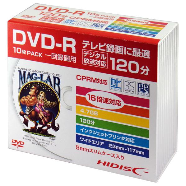 HI DISC 録画用DVD-R 4．7GB 1-16倍速対応 CPRM対応 10枚入り HDDR12JCP10SC [HDDR12JCP10SC]【MYMP】