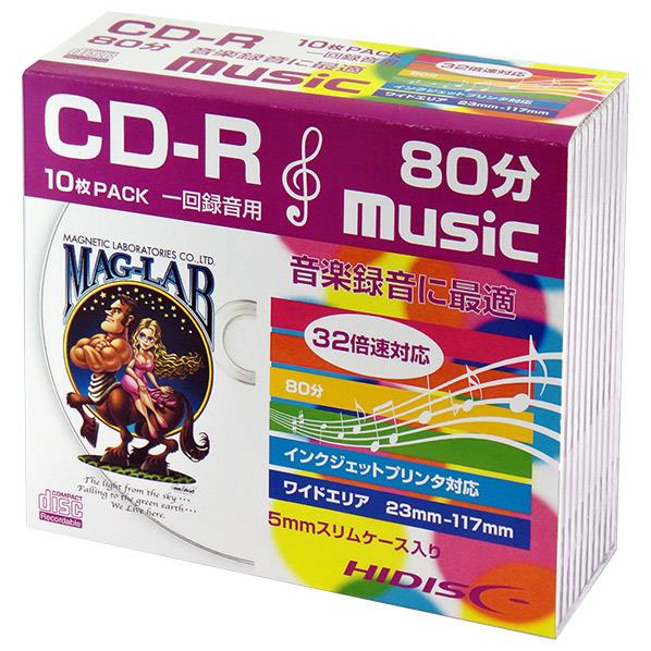 HI DISC 音楽用CD-R 80分 10枚入り HDCR80GM