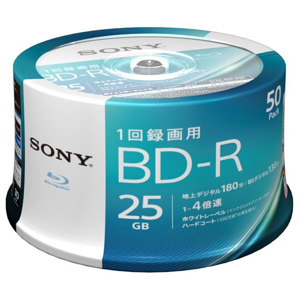 SONY 録画用25GB 1層 1-4倍速対応 BD-R追記型 ブルーレイディスク 50枚入り 50BNR1VJPP4 [50BNR1VJPP4]【KK9N0D18P】