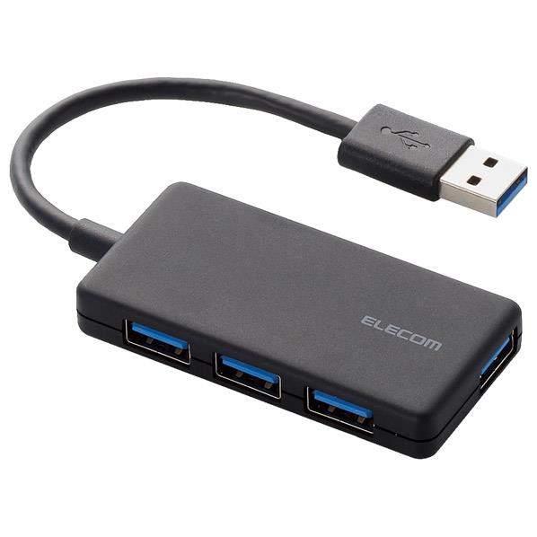 エレコム 4ポートUSB3．0ハブ(コンパクトタイプ) ブラ