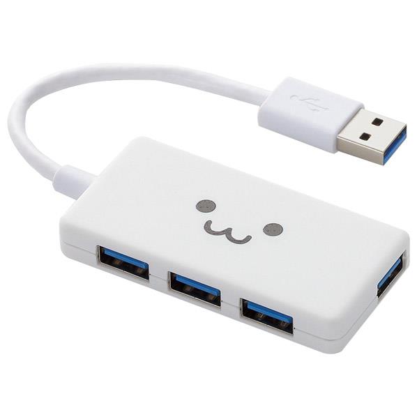 エレコム 4ポートUSB3．0ハブ(コンパクトタイプ) ホワイト U3H-A416BF1WH [U3HA416BF1WH]