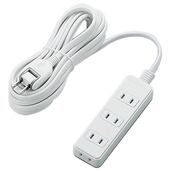エレコム 電源タップ 雷ガード・ほこり防止シャッター付き(4個口・5m) ホワイト T-KST02-22450WH [TKST0222450WH]【OCTP】
