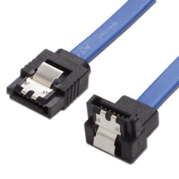 アイネックス ラッチ付 シリアルATAケーブル 片下L型コネクタ SAT3105LBL [SAT3105LBL]