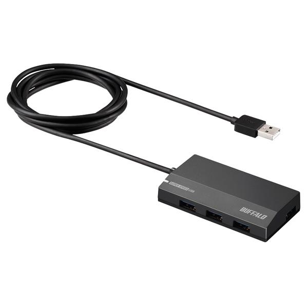 BUFFALO USB3．0セルフパワーハブ 4ポートタイプ ブラック BSH4A120U3BK [BSH4A120U3BK]【MAAP】