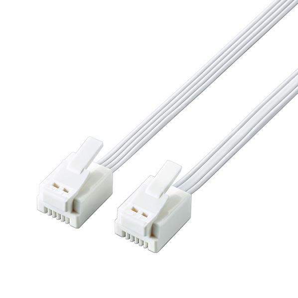 エレコム ツメ折れ防止モジュラーケーブル(7m) MJ-Tシリーズ ホワイト MJ-T7WH [MJT7WH]【BLKP】
