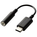 [エレコム イヤホン・ヘッドホン用USB Type-C変換ケーブル EHP-C35DS01BK]の商品説明●USB Type-C端子をφ3.5mmステレオミニ端子に変換するイヤホン・ヘッドホン用USB Type-C変換ケーブルです。●USB Type-C端子搭載スマートフォン/タブレットに接続することで、φ3.5mmステレオミニ端子のイヤホン・ヘッドホンが使用できるようになります。●マイク付きイヤホンに対応し、音楽鑑賞だけでなく通話も可能です。●フィラーによる摩擦軽減と線材内の密度を高め強靱で効率的な導体構造にすることで、スリムな外観を維持したまま屈曲への耐久性を高めています。●ブッシュ部には屈曲による衝撃を和らげるエンボスを付け、最も断線が起こりやすいコネクタ根本を強化しています。●パウダーを混ぜた特殊光沢塗装で、高級感のある外観に仕上げています。●コネクタを含むケーブル全長は約0.1mです。●※USB Type-C端子からの音声出力に対応していない機種では、本製品をご利用いただけません。●※最新の対応機種はエレコムホームページにてご確認ください。[エレコム イヤホン・ヘッドホン用USB Type-C変換ケーブル EHP-C35DS01BK]のスペック●コネクタ形状:USB Type-Cオス-3.5mm4極ステレオミニジャック●対応機種:Φ3.5端子を搭載したイヤホンおよびヘッドホンや、USB Type-C端子からの音声出力に対応したスマートフォンおよびタブレット●パッケージ形態:ブリスター+紙台紙○返品不可対象商品