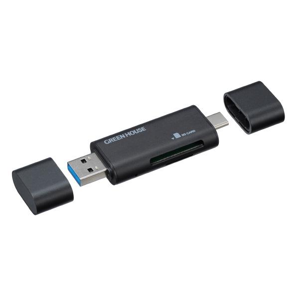 ꡼ϥ USB Type-C + USB Type A ѥ ɥ꡼/饤 ֥å GH-CRACA-BK [GHCRACABK]