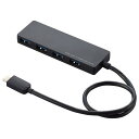 【5/1限定 エントリーで更にポイントUP!】エレコム USB Type-C接続USB3.1ハブ(4ポート・30cm) ブラック U3HC-A430BXBK [...