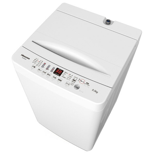 ハイセンス 5．5kg全自動洗濯機 オリジナル ホワイト HW-E5503 [HWE5503]【RNH】【KNSHA】