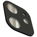 【6/1限定 エントリーで最大P5倍】レイアウト iPhone 11用カメラガラスフィルム eyes ブラック RT-P21FG/CAB [RTP21FGCAB...