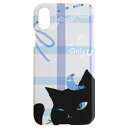 Happymori iPhone XS/X用ケース Cat Couple Bar ブラック HM14447I58 [HM14447I58]