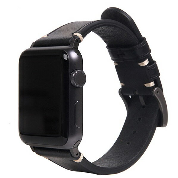 SLG Design Apple Watch 49/45/44/42mm用バンド Italian Buttero Leather ブラック SD18382AW [SD18382AW]【MAAP】