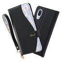 【6/1限定 エントリーで最大P5倍】レイアウト AQUOS sense3 plus用手帳型レザーケース 花柄 ハンドストラップ付 ブラック RT-AQSE3P...