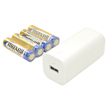 ラスタバナナ スマートフォン用乾電池式充電器 (電池付属) ホワイト RBAT341A01WH [RBAT341A01WH]