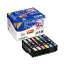 JIT エプソン EPSON 対応 リサイクルインクカートリッジ IC6CL70L 増量 6色セット対応 BK C M Y LC LM JIT-E70L6P [JITE70L6P]