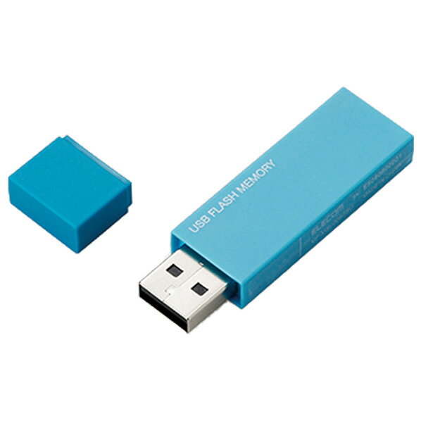 エレコム キャップ式USBメモリ(16GB) ブルー MF-MSU2B16GBU [MFMSU2B16GBU]