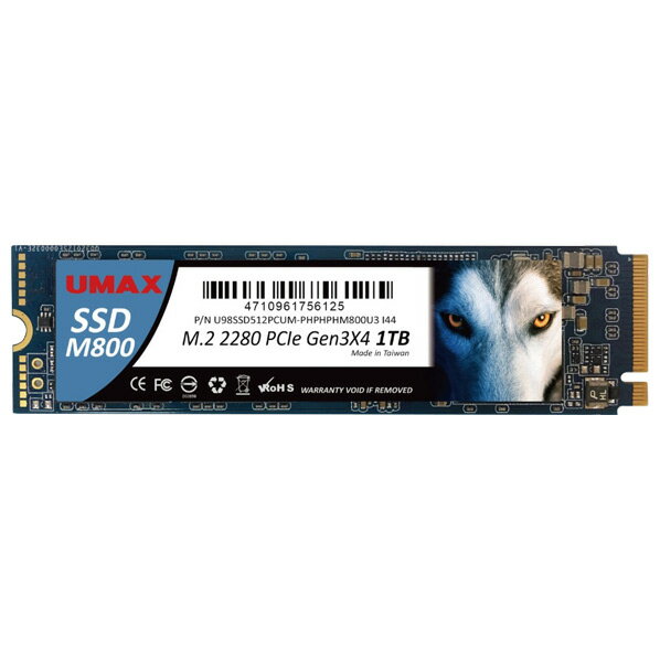 UMAX SSD(1TB) M800V[Y UM-SSDNV34M800-1T [UMSSDNV34M8001T] MYMP 