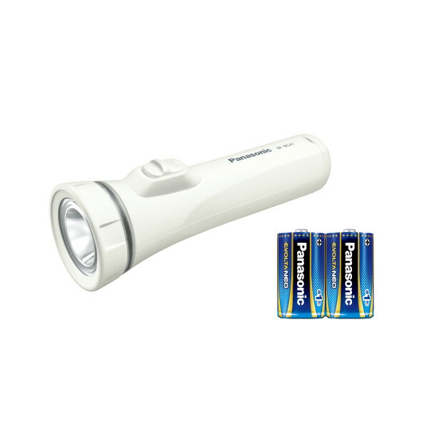 パナソニック 乾電池エボルタNEO付き LED懐中電灯 ホワイト BF-BG41K-W BFBG41KW 【MYMP】