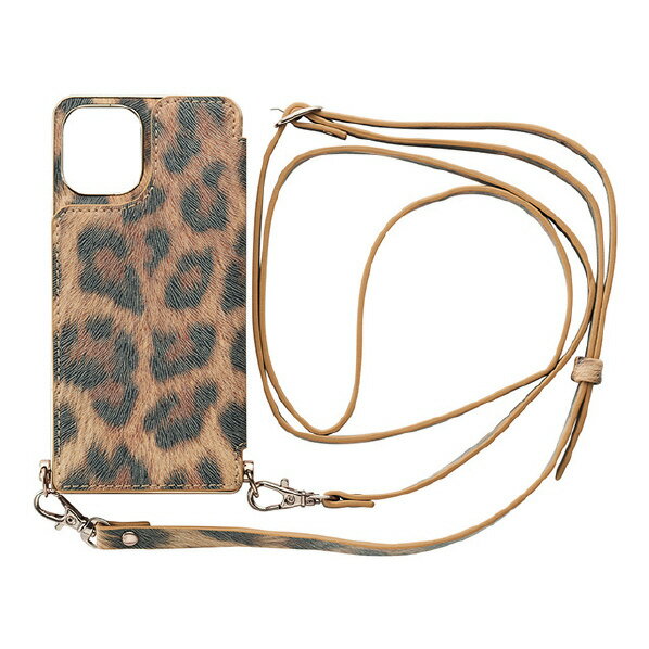 CCCフロンティア iPhone 12 mini用ケース Cross Body Case Animal Series leopard ML-CSIP20M-2CBLE MLCSIP20M2CBLE