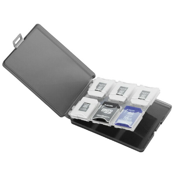 エレコム SD/microSDカードケース ブラック CMC-06NMC12 [CMC06NMC12]【JPSS】