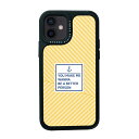 Dparks iPhone 12 mini用BLACK COVER STRIPE イエロー DS19780I12 [DS19780I12]