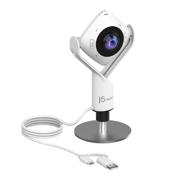 j5 create 360度USB ミーティングWebカメラ ホワイト JVCU360 [JVCU360]